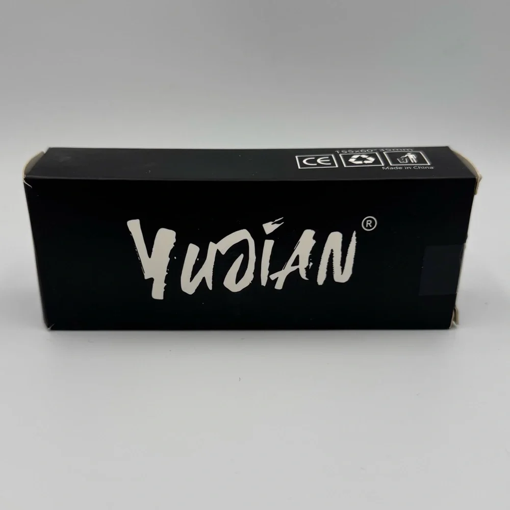 NWT YuJian Black Square Polarized Sunglasses Gender Neutral